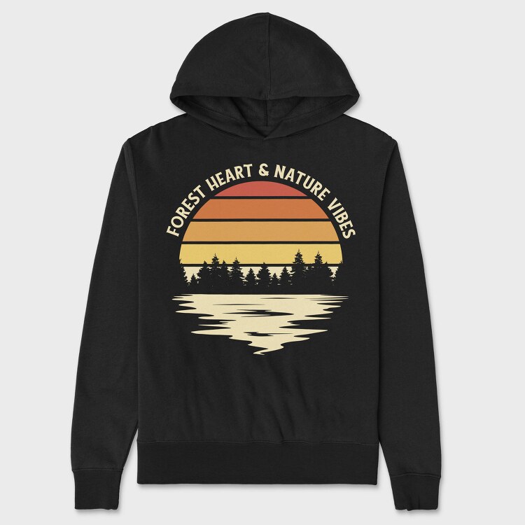Forest Heart and Nature Vibes, Hanorac Oversize Barbati (Unisex)