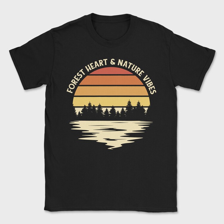 Forest Heart and Nature Vibes, Tricou Barbati (Unisex)
