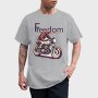 Freedom on Wheels Motorcycle Retro, Tricou Barbati (Unisex)