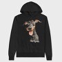 Doberman Smiling Face, Hanorac Oversize Barbati (Unisex)
