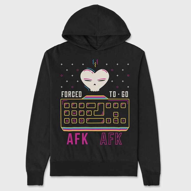 Forcet to Go Afk, Hanorac Oversize Barbati (Unisex)