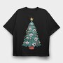 Football Christmas Tree, Tricou Oversize Barbati (Unisex)