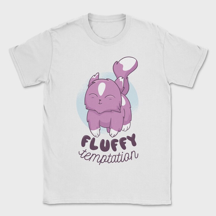 Fluffy Cat, Tricou Barbati (Unisex)