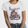 Freedom on Wheels Motorcycle Retro, Tricou Femei