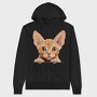 Devon Rex Peeking, Hanorac Oversize Barbati (Unisex)