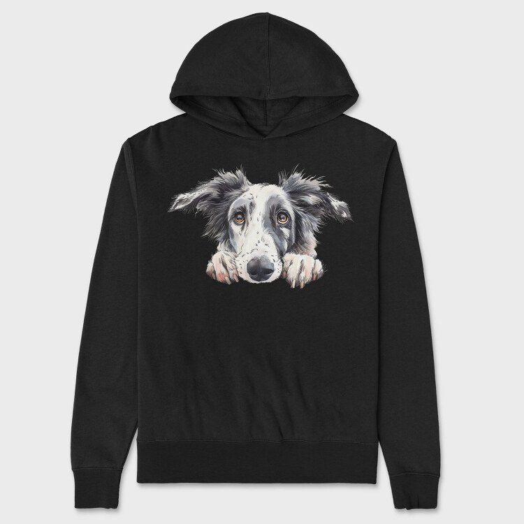 Dog Face Peeking, Hanorac Oversize Barbati (Unisex)