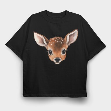 Deer Face Peeking, Tricou Oversize Barbati (Unisex)