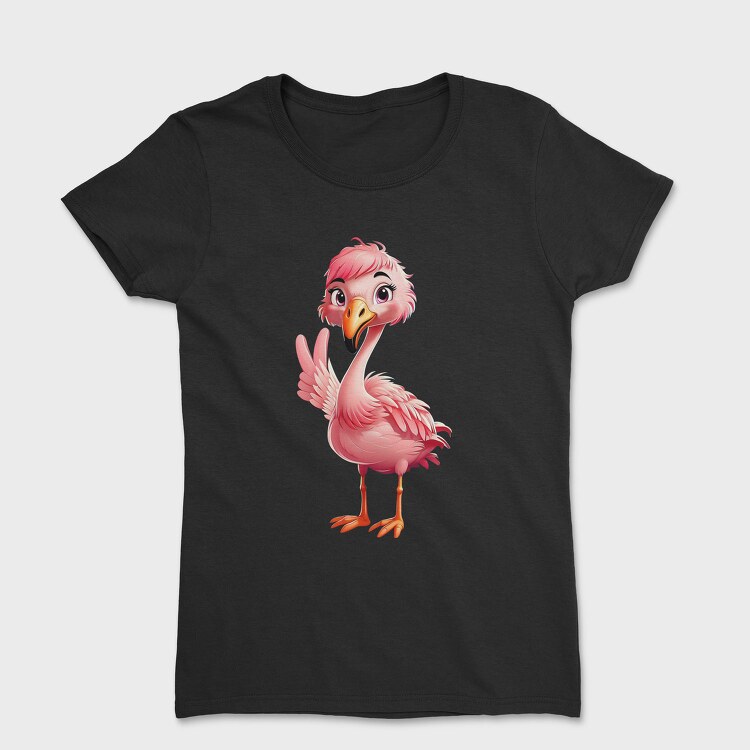 Flamingo Victory Sign, Tricou Femei