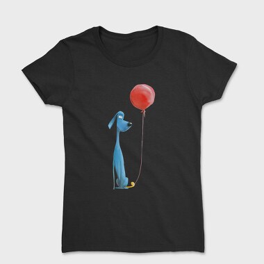Dog Balloon Red, Tricou Femei