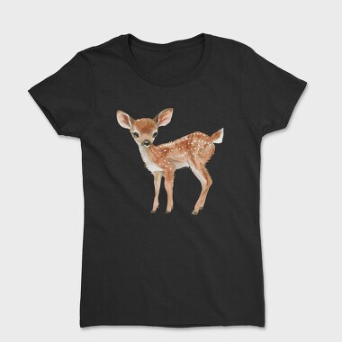 Deer Fawn Art, Tricou Femei