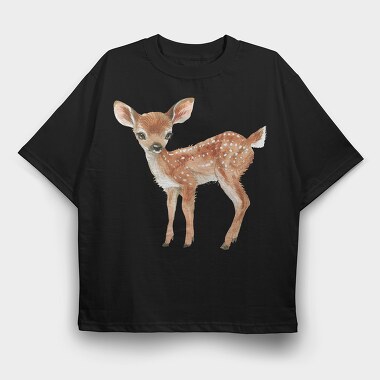 Deer Fawn Art, Tricou Oversize Barbati (Unisex)