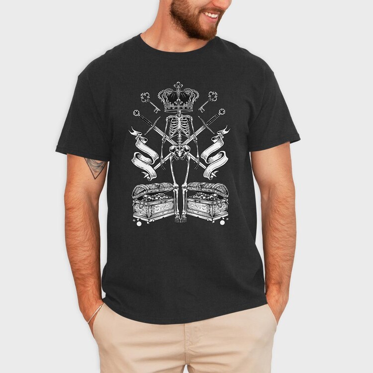 Skeleton King, Tricou Barbati (Unisex)