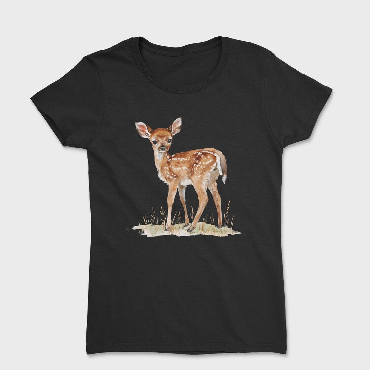 Deer Fawn Cute, Tricou Femei