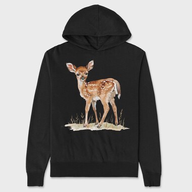 Deer Fawn Cute, Hanorac Oversize Barbati (Unisex)