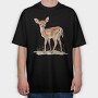 Deer Fawn Cute, Tricou Oversize Barbati (Unisex)
