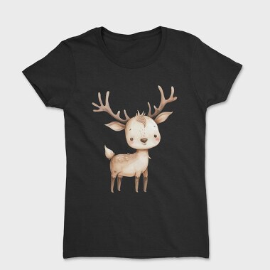 Deer Antlers Cute, Tricou Femei