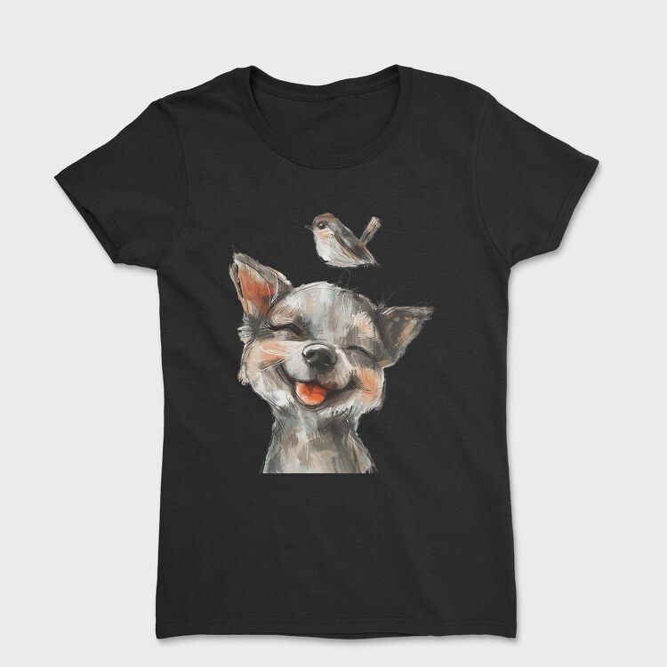 Dog Bird Stack, Tricou Femei