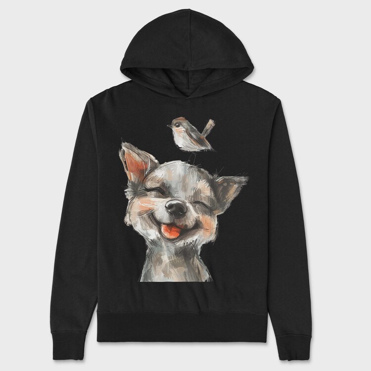 Dog Bird Stack, Hanorac Oversize Barbati (Unisex)