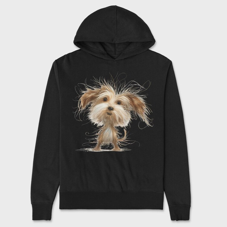 Dog Fuzzy Face, Hanorac Oversize Barbati (Unisex)