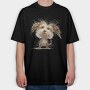 Dog Fuzzy Face, Tricou Oversize Barbati (Unisex)