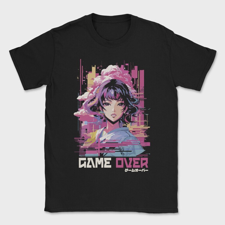 Anime Glitch Vaporwave, Tricou Barbati (Unisex)