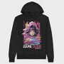 Anime Glitch Vaporwave, Hanorac Oversize Barbati (Unisex)