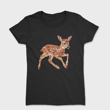 Deer Running Cute, Tricou Femei