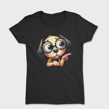 Dog Glasses Tongue, Tricou Femei
