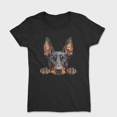 Doberman Peeking Face, Tricou Femei