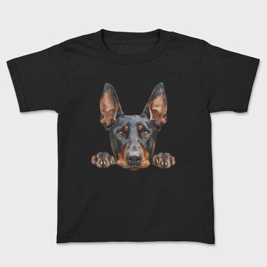 Doberman Peeking Face, Tricou Copii