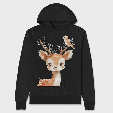 Deer Bird Friendship, Hanorac Oversize Barbati (Unisex)