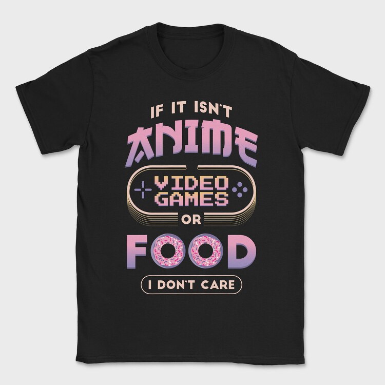 Anime Video Games Food, Tricou Barbati (Unisex)