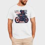 Live to Live MotorcycleArt RetroStyle, Tricou Barbati (Unisex)