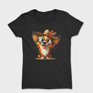 Dog Hat Glasses, Tricou Femei