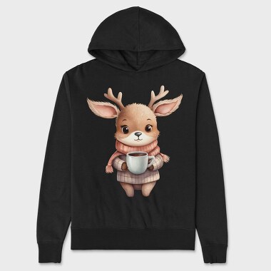 Deer Coffee Sweater, Hanorac Oversize Barbati (Unisex)