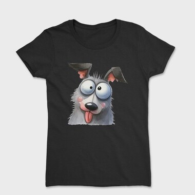 Dog Face Glasses Tongue Out, Tricou Femei