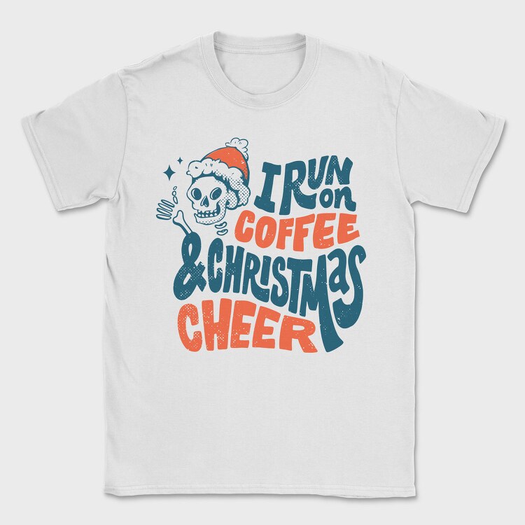 Anti Christmas Holiday Skeleton Santa Lettering, Tricou Barbati (Unisex)