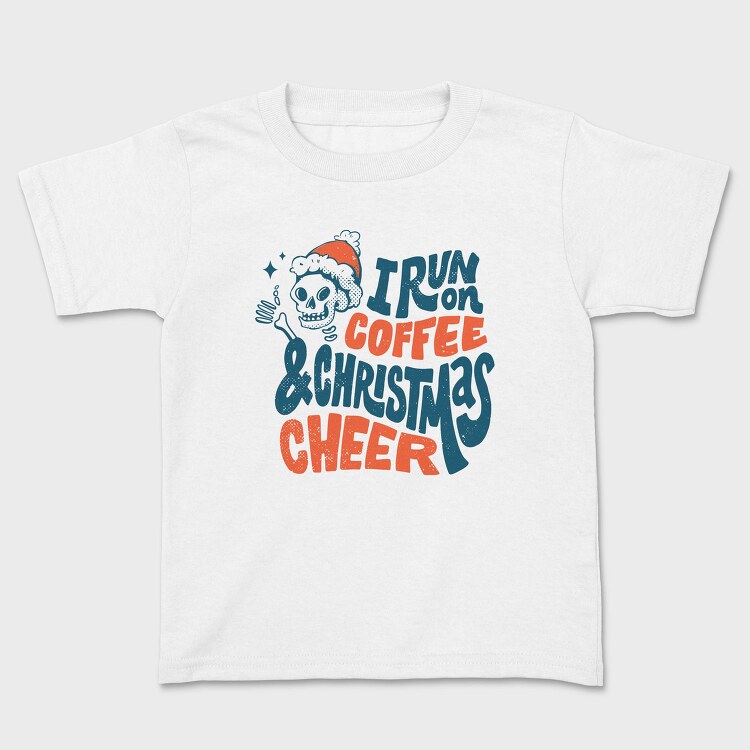 Anti Christmas Holiday Skeleton Santa Lettering, Tricou Copii
