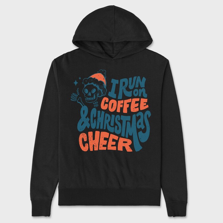 Anti Christmas Holiday Skeleton Santa Lettering, Hanorac Oversize Barbati (Unisex)