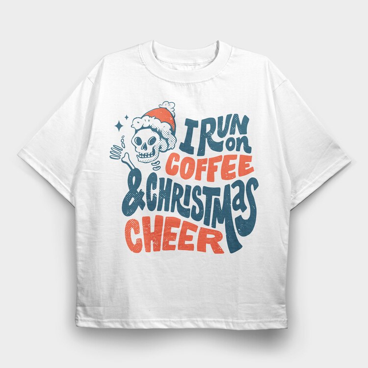 Anti Christmas Holiday Skeleton Santa Lettering, Tricou Oversize Barbati (Unisex)