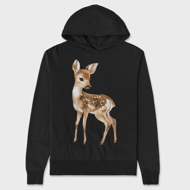 Deer Cute Animal, Hanorac Oversize Barbati (Unisex)