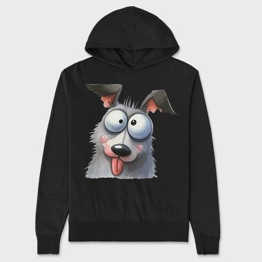 Dog Face Glasses Tongue Out, Hanorac Oversize Barbati (Unisex)
