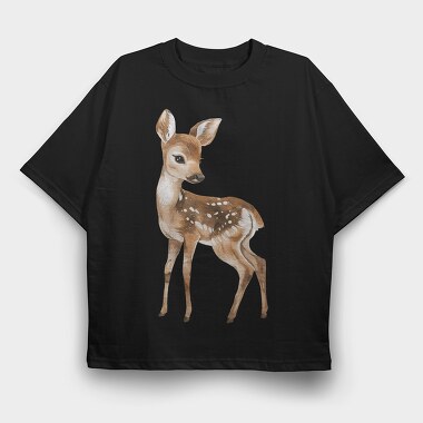 Deer Cute Animal, Tricou Oversize Barbati (Unisex)
