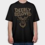 Deerly Beloved Deer, Tricou Oversize Barbati (Unisex)