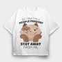 Anti Social Cat Stay Away From Me, Tricou Oversize Barbati (Unisex)