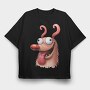 Dog Lover Clipart, Tricou Oversize Barbati (Unisex)