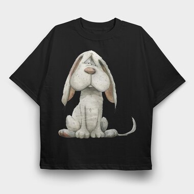Dog Sad Face, Tricou Oversize Barbati (Unisex)
