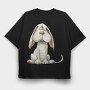 Dog Sad Face, Tricou Oversize Barbati (Unisex)