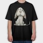 Dog Sad Face, Tricou Oversize Barbati (Unisex)