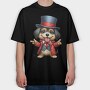 Dog Top Hat Tongue, Tricou Oversize Barbati (Unisex)